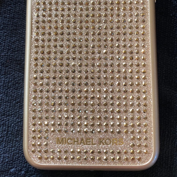 NIB Michael Kors Gold gem iPhone X Snap on case - Picture 4 of 5